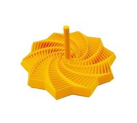 3D Printed Expanded Sensory Fidget Star with Handle, Expandable Fractal Hexagon Fidget Toy, Spiral Honeycomb Stress Relief Desk Toy for Adults & Kids, Portable PLA Relaxation Spinner (Gold, 9cm)