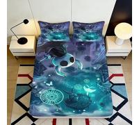 3D Printed Fantasy Dreamcatcher Fitted Sheet Microfiber Soft Cartoon Hollow Knight Mattress Cover for Bedroom Decor 140x200x25cm