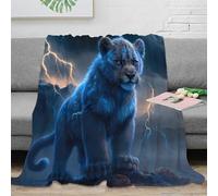 3D Printed fantasy lion cub Bedding Throw Microfiber Warm Soft Cosy Bedding mythical creature art Home Blanket Durable Fade Resistant No Shedding for Homeowners Renters 70×80inch(180x200cm)