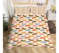 3D Printed Feather Duvet Cover Single 2 Pieces 135x200cm Feather Bedding Set with Hidden Zipper Soft Microfiber Comforter Quilt Cover with 1 Pillowcase 50x75cm（style 6-4）