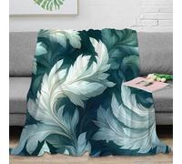 3D Printed feather patterns Couch Blanket Microfiber Ultra Soft Warm Bedding artistic floral design Cozy Throw Blanket Wrinkle Resistant Anti Static for Adults Kids Families 60x80inch(150x200cm)