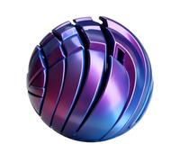 3D Printed Fidget Ball Toy,Morphslime Sphere Stress Relief Ball,Impossible Liquid-Like Balls Sensory Desk Toy,Gear Sphere Stress Relief Ball ,for Kids Teen Adult Anxiety Relief (Red Blue)