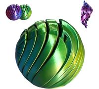3D Printed Fidget Slime Ball Toy, Sensation Stress Decrease Gear Sphere Fidget Toy with Liquid Flow Effect, Twistable Desk Toys for Anxiety Relaxation Office Home Travel (Green)
