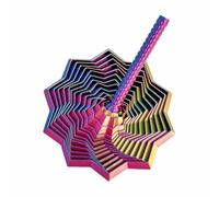 3D Printed Fidget Star - Sensory Stress Relief Toy,Expanded Fractal Design Focus & Anxiety Relief, PLA Material(11.5cm-Colorful)
