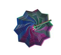 3D Printed Fidget Star - Sensory Stress Relief Toy,Expanded Fractal Design Focus & Anxiety Relief, PLA Material(11.5cm-Green Blue Purple)