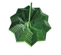 3D Printed Fidget Star - Sensory Stress Relief Toy,Expanded Fractal Design Focus & Anxiety Relief, PLA Material(8.5cm-Yellow Green)