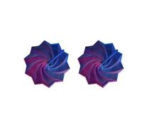 3D Printed Fidget Toy, 2Pcs Fractal Sensory Fidget Star with Handle, Hexagonal Decompression Satisfying Click Sound & Hexagon Design for Office Desks As a Stress-Relief