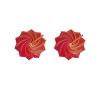 3D Printed Fidget Toy, 2Pcs Fractal Sensory Fidget Star with Handle, Hexagonal Decompression Satisfying Click Sound & Hexagon Design for Office Desks As a Stress-Relief