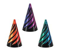 3D Printed Fidget Toy - 3Pcs Impossible Pyramid Passthrough Sculpture Spiral Fidget Toys for Stress Relief and Focus, Mini Desktop Decoration for Adults Fun Gift