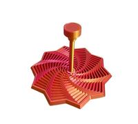 3D Printed Fidget Toy Expanded Sensory Fidget Star with Handle Fractal Star Shaped Hand Spinner Hexagonal Decompression Sensory Rotating Spiral Stress Relief Toy Office Desk Toys for Focus Relaxation