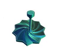 3D Printed Fidget Toy Expanded Sensory Fidget Star with Handle Fractal Star Shaped Hand Spinner Hexagonal Decompression Sensory Rotating Spiral Stress Relief Toy Office Desk Toys for Focus Relaxation