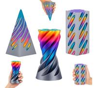 3D Printed Fidget Toy,Fidget Toys,3 Pcs Impossible Cone Pyramid Spiral Cone Passthrough Sculpture Fidget Toys Adults Kids,for Home Office Desk Decor Souvenir Gift