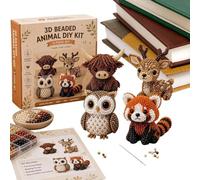 3D Printed Fidget Toy for DIY Tiny 3D Beaded Animals, Craft Kit | 3-D Animal Bead Kit | PVC Beads, Create Mini Creatures, Relaxing Desk Toy for Teens & Adults, Pocket Fun | 10x7x1.2 in Box