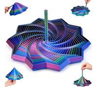 3D Printed Fidget Toy, Fractal Sensory Fidget Star with Handle, Multi-Faceted Relief Fidget Toy, Hexagonal Decompression Satisfying Click Sound, for Relieving Stress Irritability and Relaxation