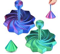 3D Printed Fidget Toy, Fractal Sensory Fidget Star with Handle Upright
