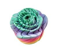3d Printed Fidget Toy, Twistable Rose Stress Reliever, Sensory Motion Desk Gadget, Study Work Focus Aid Accessory, Portable Travel Calm Toy, Adults Classroom Office Home Use 2.36x2.36x2.4 Inches
