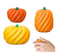 3D Printed Fidget Toys Set - Pumpkin Spiral Sensory Toys for Stress Relief | Flexible Material with Twist Cone Design 3 Piece Interactive Fidget Set, Handheld Focus Toy for Classroom Home Travel Break
