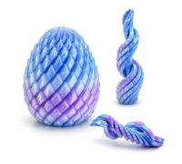 3D Printed Fidgets, Portable Crystal Blue Purple Dragon Egg for Desk & Study
