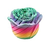 3D Printed Fidgets - Twistable Rose Stress Ease Toys, Sensation Stress Decrease Fidget with Fluid Mechanical Motion, Articulated Floral Ornament, Tactile Calm Tool for Adults Study Work