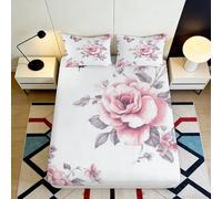 3D Printed Fighter Jet Fitted Sheet Microfiber Ultra Soft, Realistic Aircraft Carrier Bed Cover, Anti-Slip, Easy Care, Bedroom Decor 90x200x25cm