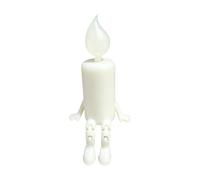 3D Printed Figure, Glowing Desktop Ornament, Sitting Character Decor,