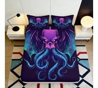3D Printed Fitted Sheet Microfiber Galaxy Starry Sky Bed Cover for Bedroom, Durable Mattress Protector with Anti-Slip Design, Machine Washable and Easy to Maintain 90x200x25cm