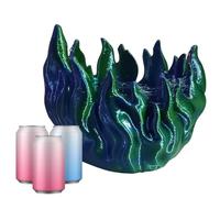 3D Printed Flame Cup Holder - Personalised with Colour Gradient | Can Beer Drink Stand | Creative Table Decoration, Insulated Drink Cooler, Portable Can Lid, 12 oz Slim