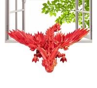 3D Printed Flexible Crystal Dragon - Articulating Dragon Toy, Fidget Surprise Gift | Stress Relief Dragon for Kids and Adults, Unique Home Decoration, Year of the Dragon Collectible, Desk Ornament