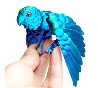 3D Printed Flexible Parrot Model with Movable Joints, Poseable Bird Toy for Desk Decor, Fidget Toys for Adults with Anxiety, Unique Gift for Bird Lovers (Light Blue)
