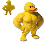3D Printed Flexing Muscle Duck Statue Unique Funny Bodybuilder Duck Decor for Gym/Desktop Collectible Sculpture Craft