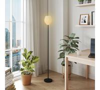 3D Printed Floor Lamp with Shade, E27 Holder without Bulb, White HOMCOM White One Size