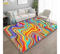 3D Printed Floor Mat,Bedside Rugs, Abstract Rainbow Stripes 100 X 200 Cm Children’S Kids Teenager Boys Girls,Floor Rug,Polyester,Floor Mats,Living Room Carpet,Rugs Bedroom,Non Slip Rug /5085551321742