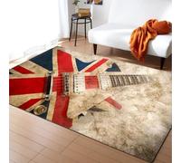 3D Printed Floor Mat,Bedside Rugs, Union Jack Guitar 200 X 300 Cm Children’S Kids Teenager Boys Girls,Floor Rug,Polyester,Floor Mats,Living Room Carpet,Rugs Bedroom,Non Slip Rug Mat -507847195