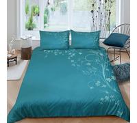 3D Printed Floral Duvet Cover, Microfiber Quilt Cover Soft Hidden Zipper fo