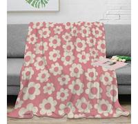 3D Printed FloralPattern Living Room Throw Microfiber Soft Warm Bedding Cosy RetroStyleDesign All Season Blanket Machine Washable No Shedding for Travellers Campers Families 70×80inch(180x200cm)