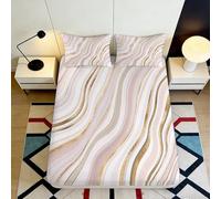 3D Printed Flow Pattern Fitted Sheet Microfiber Non-Slip Deep Pocket Flow Mattress Fitted Cover Bedroom Bedding Washable 140x200x25cm