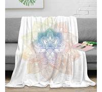 3D Printed flower design Bed Blanket Microfiber Ultra Soft Warm Bedding colorful spiritual Soft Throw for Friends Colleagues Loved Ones Housewarming 80×90inch(200x230cm)
