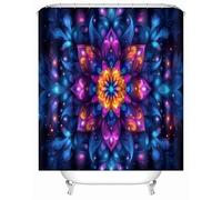 3D Printed Flowers Plants Abstract Art Shower Curtain 120x180 cm Mould Proof Resistant Polyester Fabric Waterproof Bath Curtains for Shower with 12 rings for Bathroom Decoration