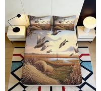 3D Printed Forest Animals Fitted Sheet Microfiber Deep Pocket Non-Slip Adult Bedroom Bedding Woodland Animals Mattress Fitted Cover Washable Single（100x200cm）