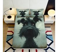 3D Printed Forest Animals Fitted Sheet Microfiber Deep Pocket Non-Slip Bedroom Bedding Forest Animals Mattress Fitted Cover for Adults Single（100x190cm）