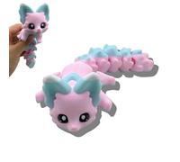 3D Printed Fox, 8in 3D Printed Creature Fidget Fantasy Creature Animals, Cute Fox Desk Buddy