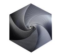 3D-Printed Fractal Fidget Hexagon,Fractal Fidget Hexagon,3D Printed Infinity Cube for Stress and Anxiety Fidget Toy,Infinity Cubes,Adult Office Visual Illusion fingertip Toys. (Back)