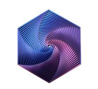 3D Printed Fractal Fidget Toy - Fidget Hexagons 3D Sensory Stress Relief Desk Toy - Pocket Size Cool Fidgets for Adults - 8.2 cm Fractal Fidget Puzzle Toys for Focus and Relaxation
