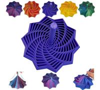 3D Printed Fractal Sensory Fidget Star, Spiral Star Sensory Fidget Toys with Handle, Expandable Honeycomb Stars Multi-Faceted Stress Relief Toys for Adults Office Classroom (H)