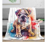 3D Printed Französische Bulldogge Blanket Ultra-soft Super Soft Cozy Fuzzy Warm Throws with Anti-wrinkle/anti-tarnishing Lightweight for Bed And Sofa And Couch, Kids Adults 60x80inch(150x200cm)