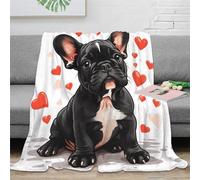 3D Printed French Bulldog Throw Blanket Fluffy Soft Cozy Super Soft Cozy Fuzzy Warm Throws with Anti-wrinkle/anti-tarnishing Lightweight Kids Boys Girls Christmas Birthday Present Present 50x60inch(12