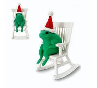 3D Printed Frog Fidget, Mini Animals Figures Set，3D Printed Miniature Sofa Arm Chair Living Room Furnitur Ornaments Suitable for Desktop Ornaments