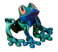 3D Printed Frog Magnet | Magnetic Frog Refrigerator Magnet | Movable Flexible Jointed Frogs Fridge Magnets Fake Frogs Figurine | Funny Realistic Animal Statue for Fridge Storage Cabinet Locker