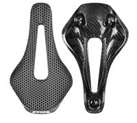 3D Printed Full Carbon Fiber Bike Saddle,Breathable/Waterproof/Light Unisex Cushion Seat for BMX, MTB & Road-Black