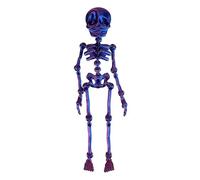 3D Printed Funny Goth Skeleton Fridge Magnets, Posable Body Skeleton Magnets, Mini Skull Fridge Magnets with Movable Joints, Multi-Color Human Skull Magnetic Decor for Refrigerator Locker (C)